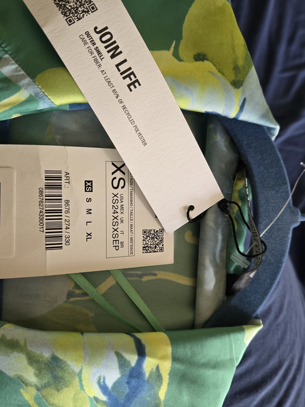 Zara, Floral Green V-Neck Jumpsuit Women Size Small. - Picture 5 of 8